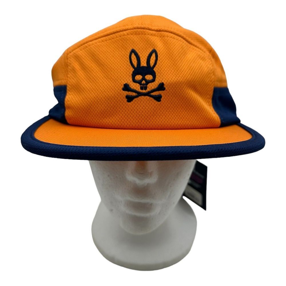 NWT‎ Psycho Bunny Men's O/S Doyers 5 Panel Sport Hat Yukon Gold Cap